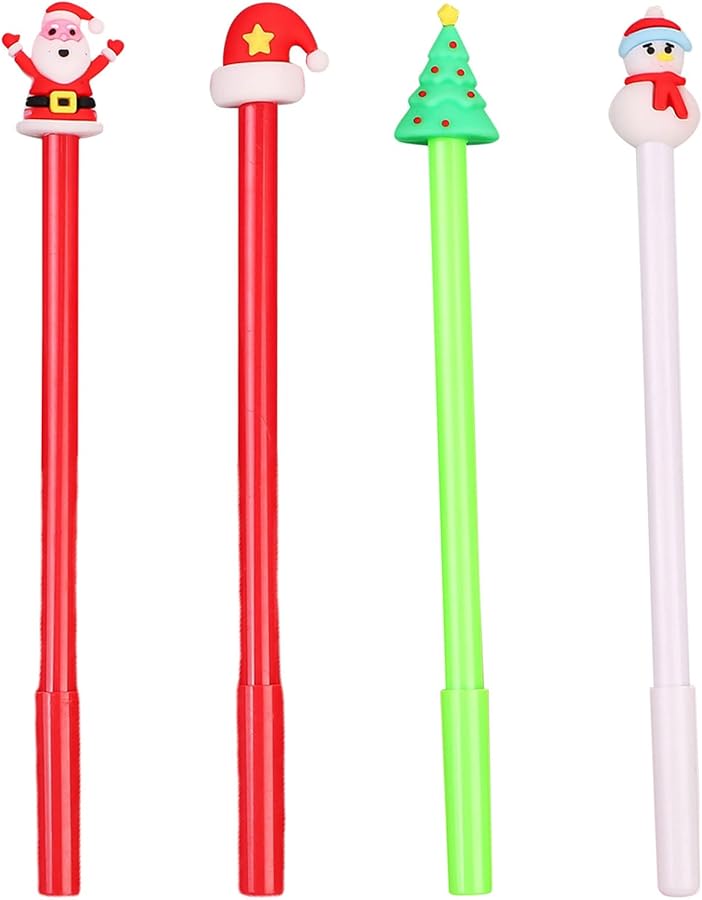 Christmas Cartoon Gel Pens 5Pcs 0 5mm Needle Tip Quick Drying Smooth Writing For School Office - Image 5